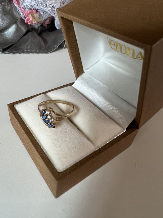 Delikatny złoty pierścionek Verona próba 585 rozm 12