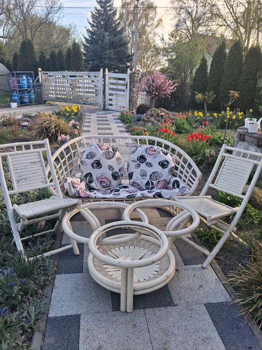 Komplet bambusowy na taras