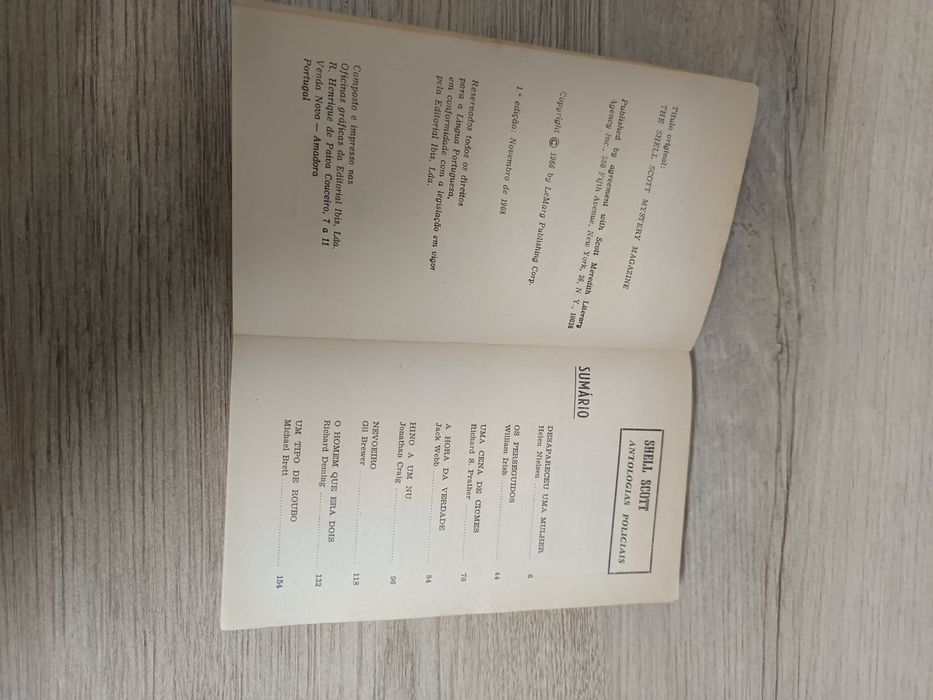 Livro "Antologias policiais"Shell Scott. 1966