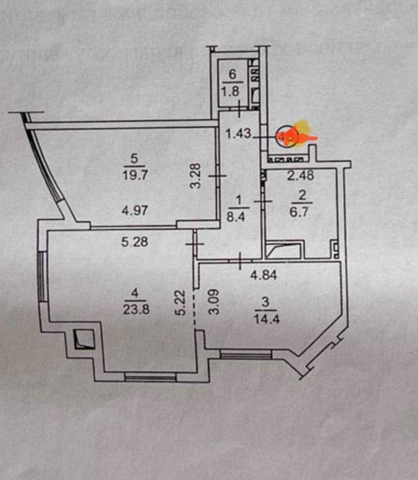 2-комнатная квартира по адресу ул. Ильенка Юрия (площадь 74,8 м²) - Atlanta.ua - фото 18