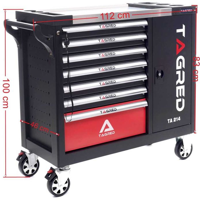 Шафа візок гаража з інструментами Tagred TA214 298шт стіл верстак стол