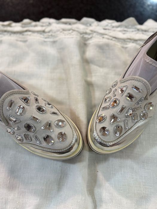 sapato slip-on Cinzento