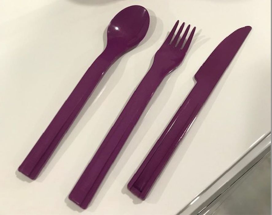 Conjunto Colher + Garfo + Faca Tupperware