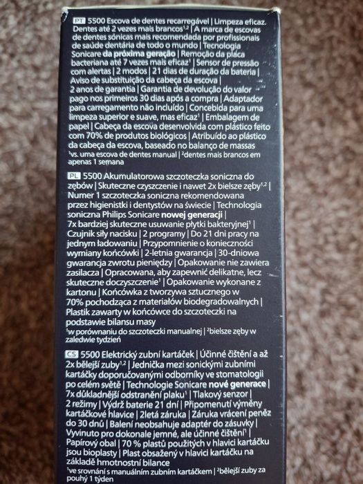 Зубна щітка philips sonicare 5500 hx7110/02