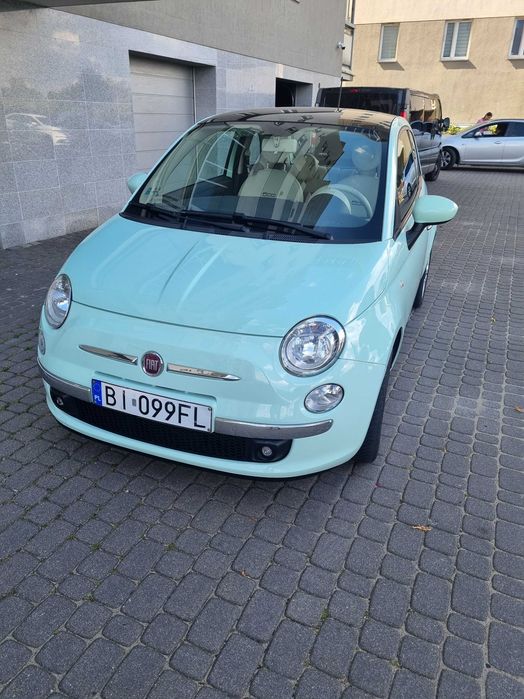 Fiat 500 Lounge 1.2 Benzyna • 2015 • 52 432 km • Miętowy