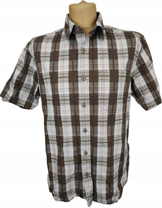 Fat face fajna koszula w kratę brąz casual m