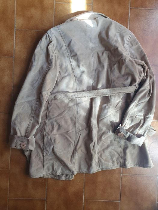 Casaco camurça comprido