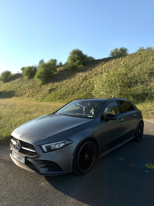 Mercedes A klasa AMG panorama Polski salon hud AI bogate wyposazenie kamera 360 zamiana