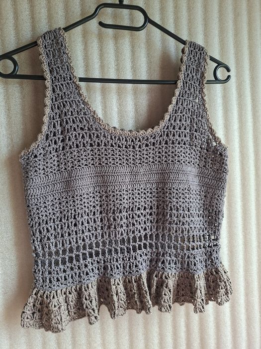 Ręcznie robiony top croptop M 38 L 40