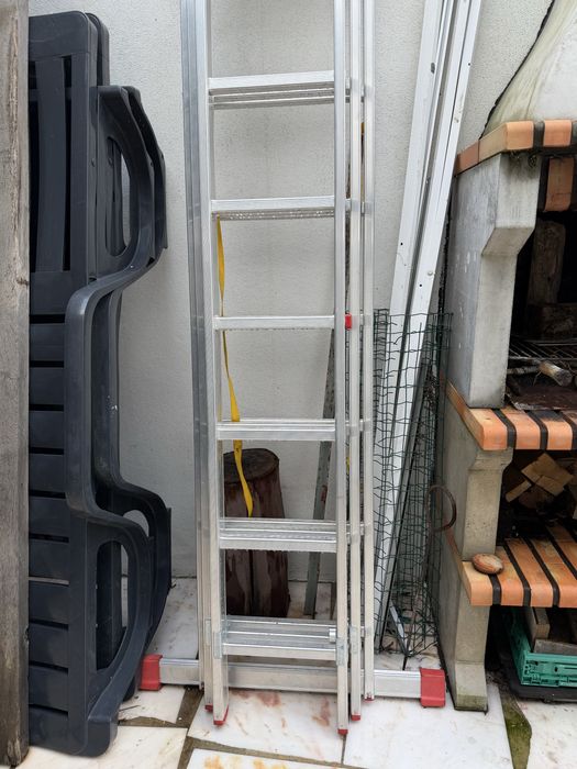 Alugo escada de 3 a 7 metros (6.57m) de aluminio!