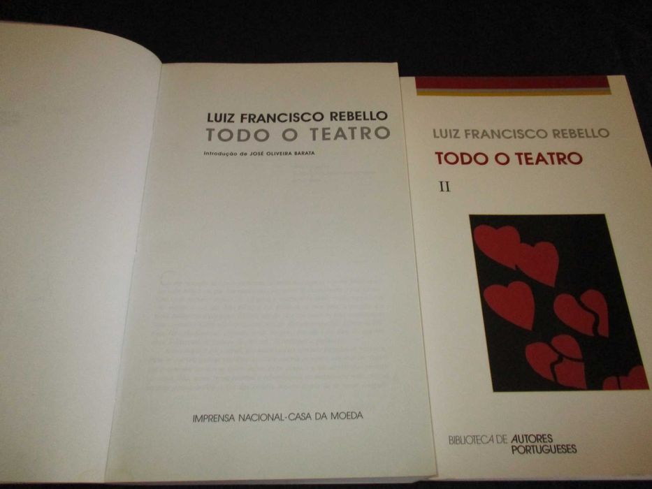 Livros Todo o Teatro I e II Luiz Francisco Rebello