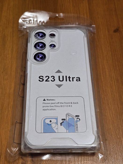 Capa em silicone transparente para Samsung S23 Ultra