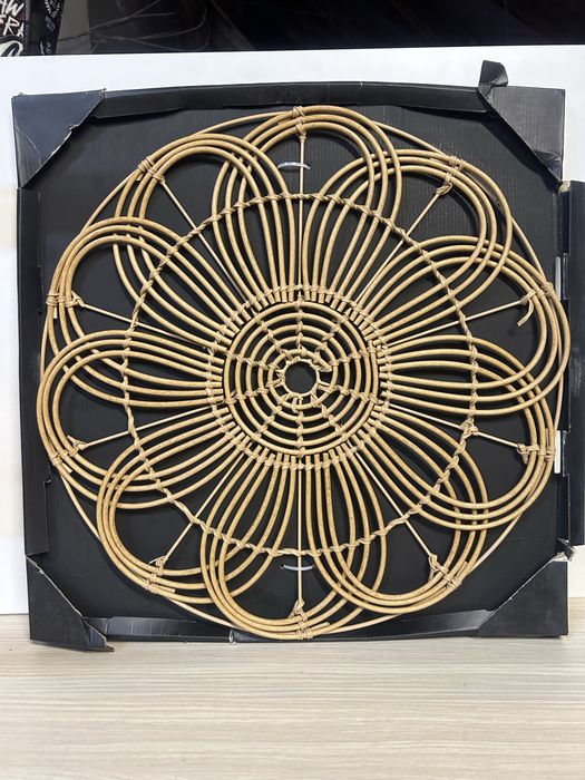 Dekoracja ścienna w stylu naturalnego rattanu – Home Accents | 48 cm nr.9617