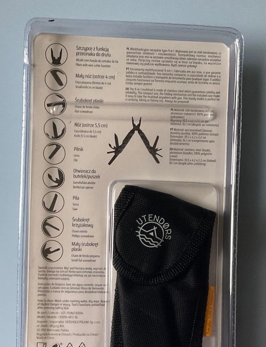 Wielofunkcyjne narzędzie 9 w 1 (Multitool 9 in 1 ) + pokrowiec nowe