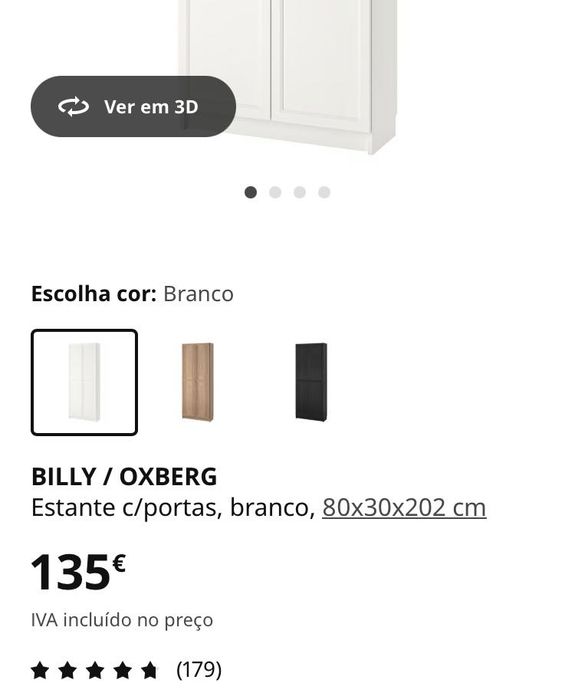 Armário Ikea Billy/Oxberg