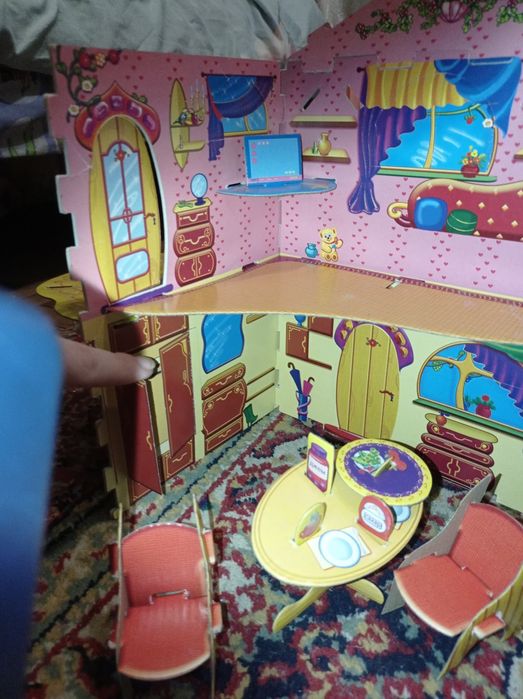 Картонный кукольный Домик 3 D