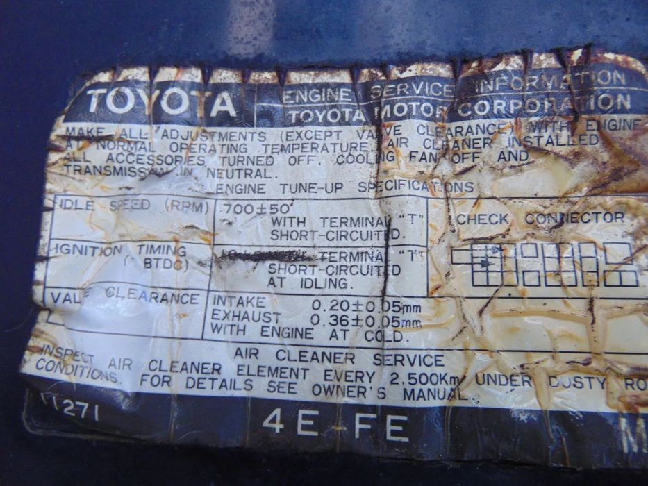 Toyota Corolla XLI Capot