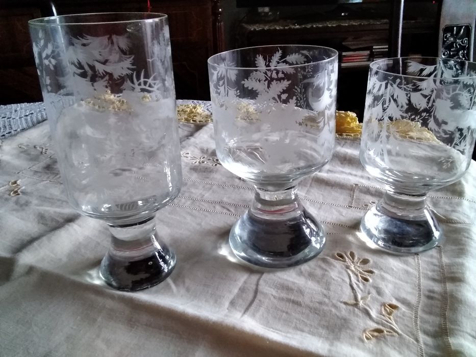 Serviço de Copos de vidro com motivos alusivos ao Natal