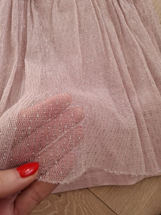 Zara sukienka 116 róż sesja święta boho wielkanoc