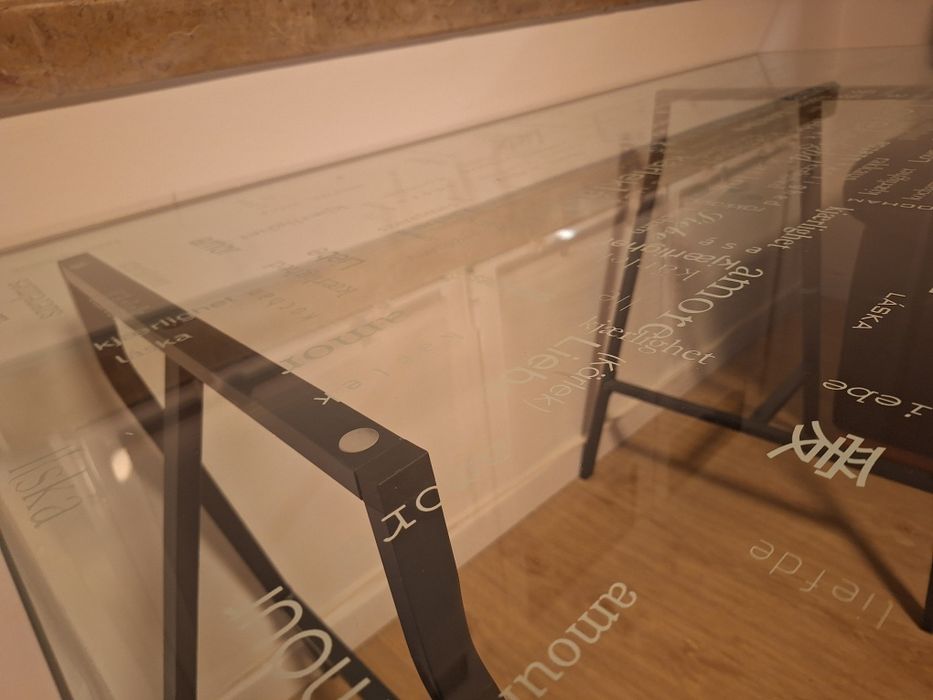 NEW PRICE | Glass-Top Desk
