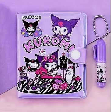 Kuromi piękny notes + długopis z Motywem Sanrio Hello Kitty Kawaii