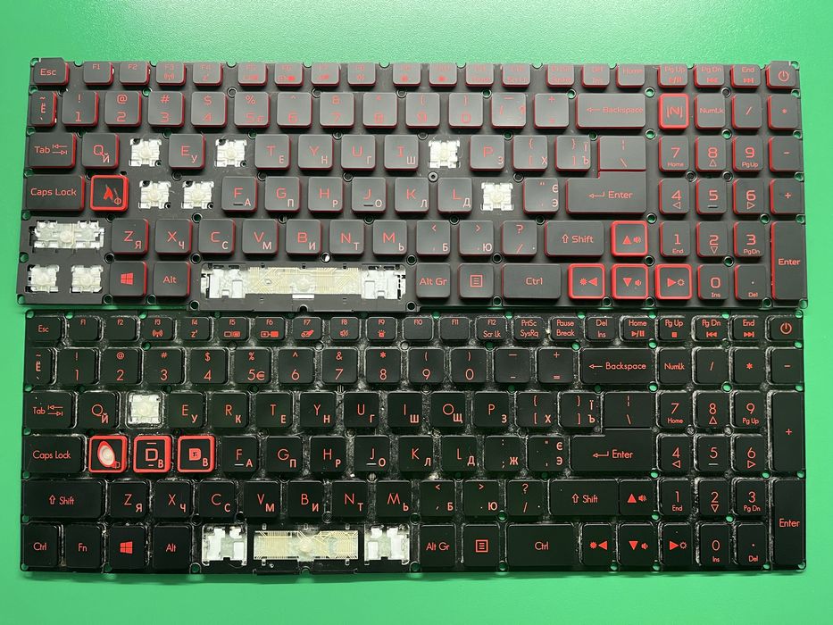 Клавиши клавиатуры с подсветкой Acer Nitro 5