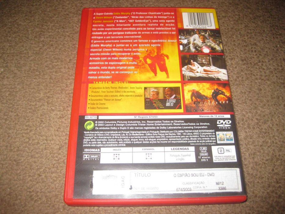 DVD "O Espião Sou Eu" com Eddie Murphy