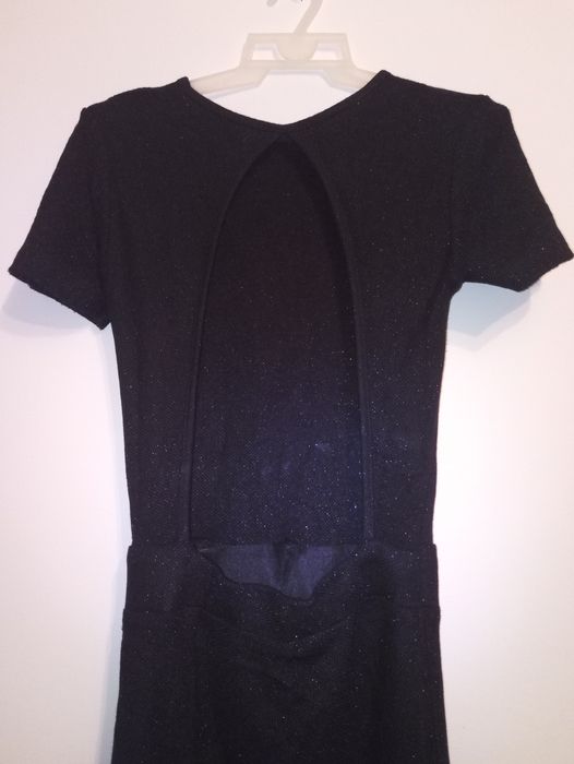 Zara Knit długa suknia odkryte plecy sylwester