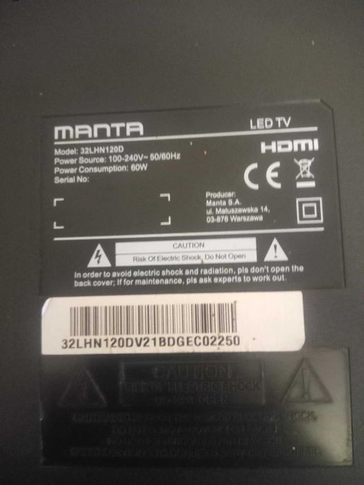 Tv 32Cm Manta LED HDMI