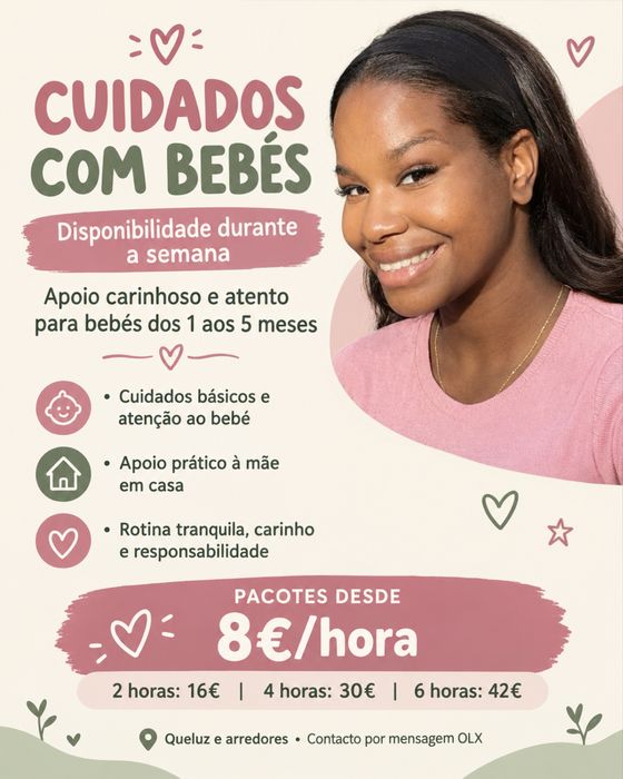 Cuidados a bebés e apoio a mãe .