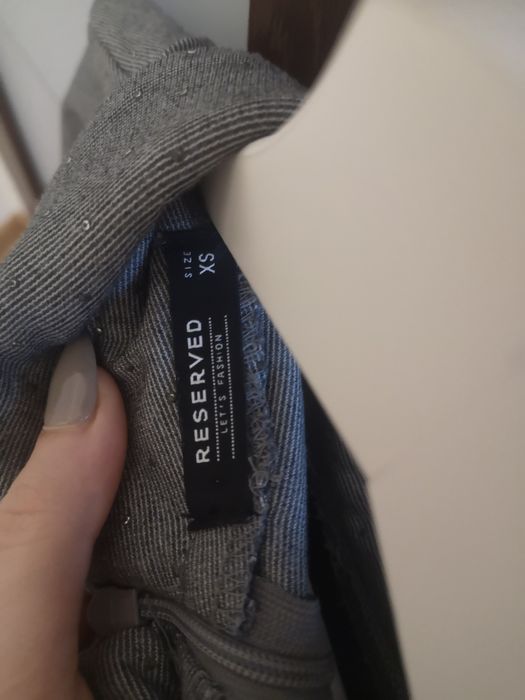 Szara bluzka z rękawem 3/4 marki Reserved rozmiar XS
