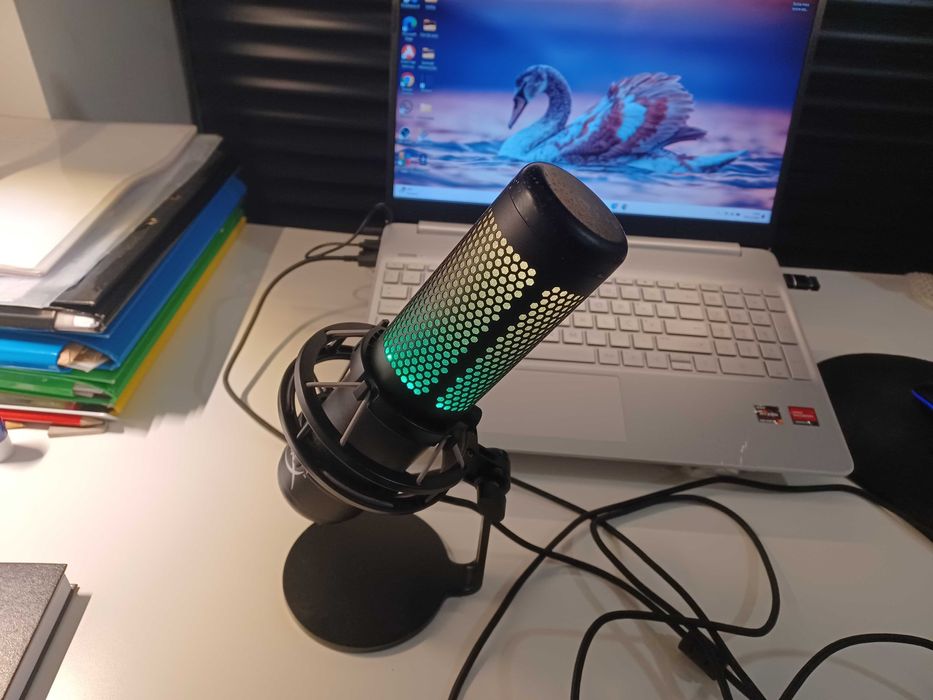 HyperX QuadCast – Microfone Condensador USB – Estado Impecável