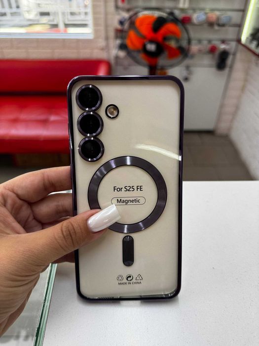 Чохол Chrome MagSafe для Samsung Galaxy S25 FE / Чехол хром самсунг