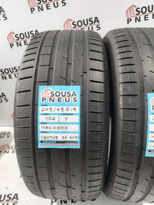 2 pneus semi novos 245-45R19 Hankook - Oferta dos Portes