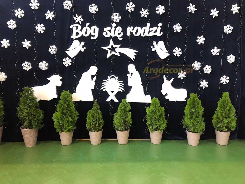 Śnieżynki styropianowe 16 cm. Komplet 18 sztuk. Boże Narodzenie