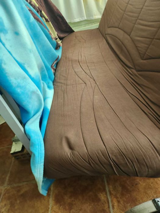 Sofá cama de 3 lugares clic clac castanho