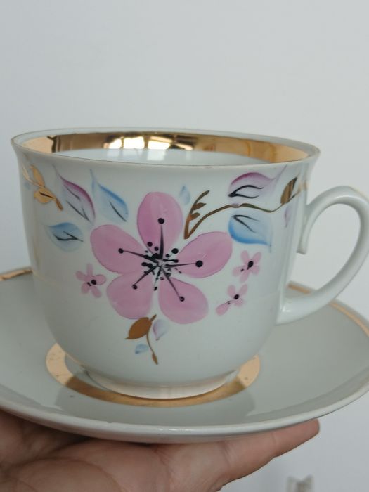 Пара чайна стара Городниця чашка блюдце Баранівка Полонне  сервіз