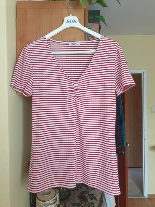 Elastyczna bluzka w paski prążki y2k vintage retro grunge