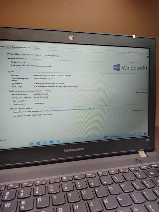 KOMPATKOWY ULTRABOOK Lenovo E31-80 i3-6006U 8GB RAM 128SSD W