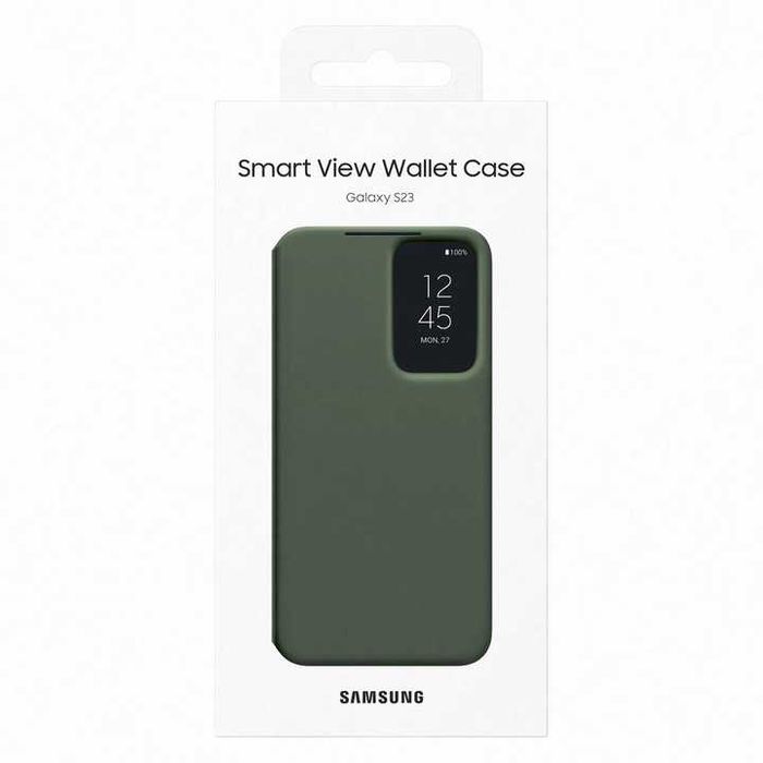 etui Samsung Smart View Wallet Case  khaki / zielone do Galaxy S23