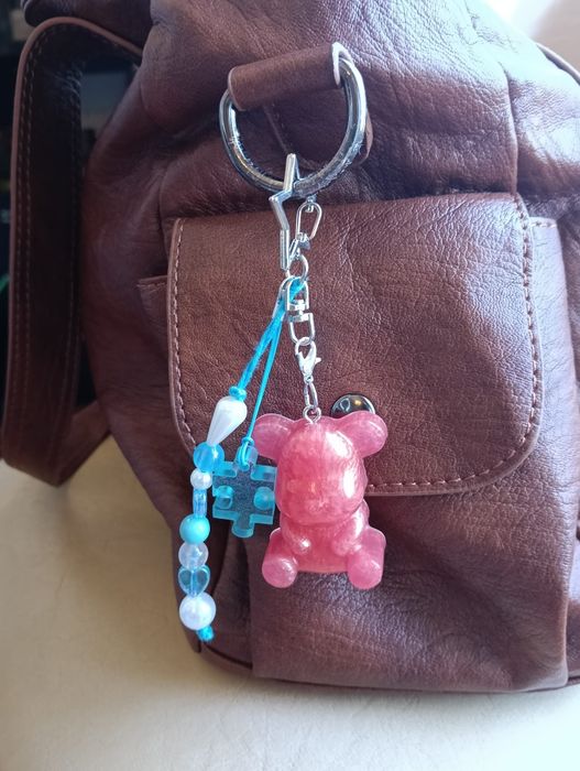 Bag charm artesanal urso
