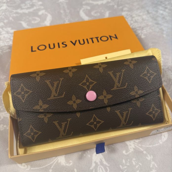 Portfel lv duży brąz i róż