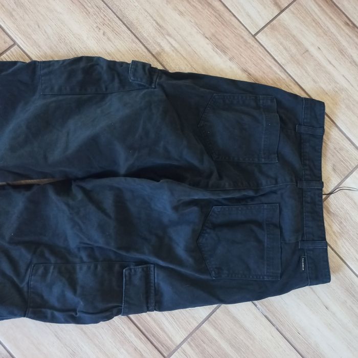 Pull&Bear-czarne  spodnie  z kieszeniami-36-S