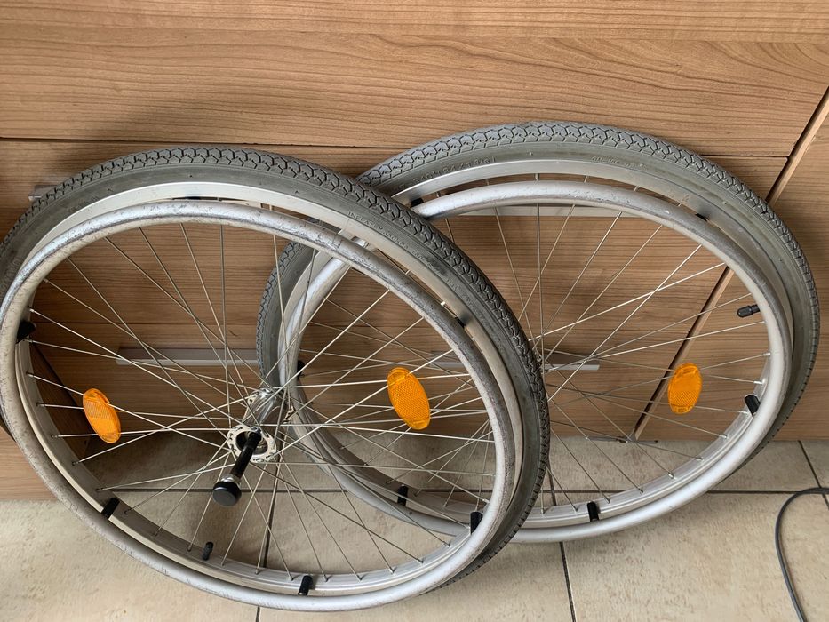 Koła obręcze do wózka inwalidzkiego szybkozłączka aluminiowe TIMAGO 24X1 i 3/8