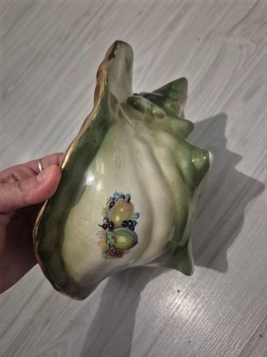 Ceramiczna misa , owocarka zielona