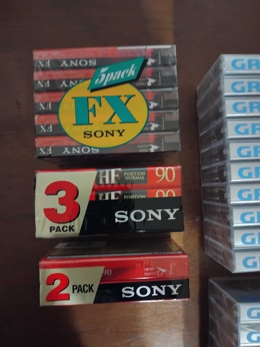 Kasety magnetofonowe. Zestaw 60 sztuk NOS oryginalne zafoliowane. Sony Grundig