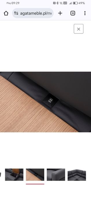 Narożnik skórzany z funkcją spania