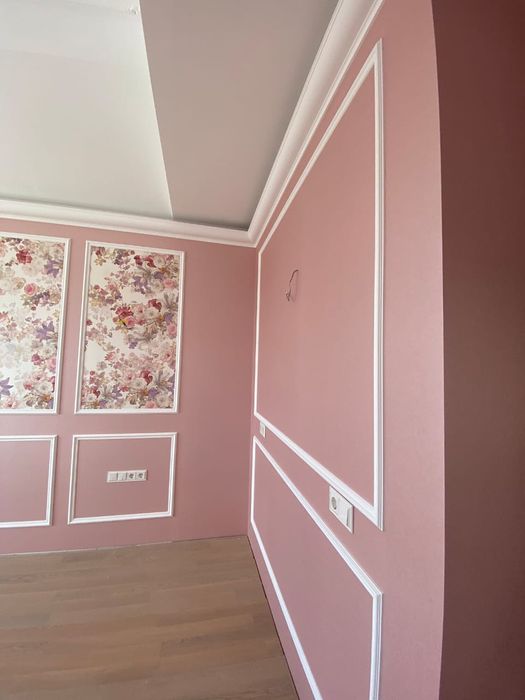 Поклейка обоев шпатлевка стен