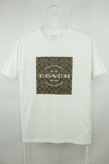 Преміальна бавовняна футболка Coach Signature Square T-Shirt Organic Cotton ОРИГІНАЛ Розмір S