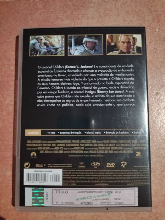 DVD compromisso de honra